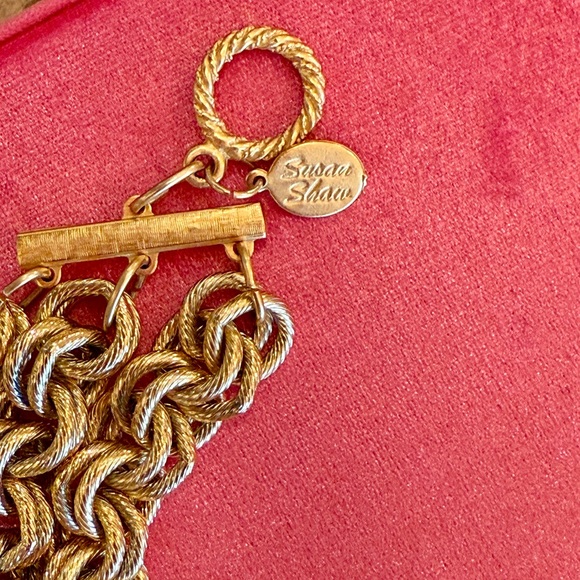 Susan Shaw Triple Strand Double Link
Chain Bracelet-Gold - Picture 3 of 8